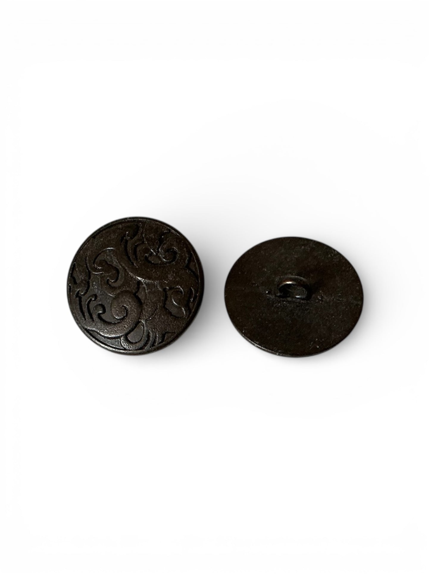 Boutons métallique arabesque - marron - 2cm