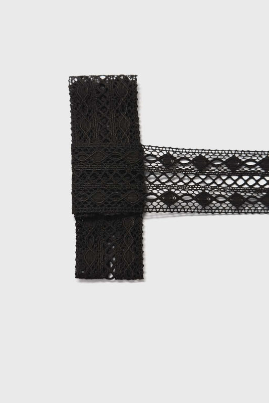 Dentelle NOIR - NOIR - 4 cm