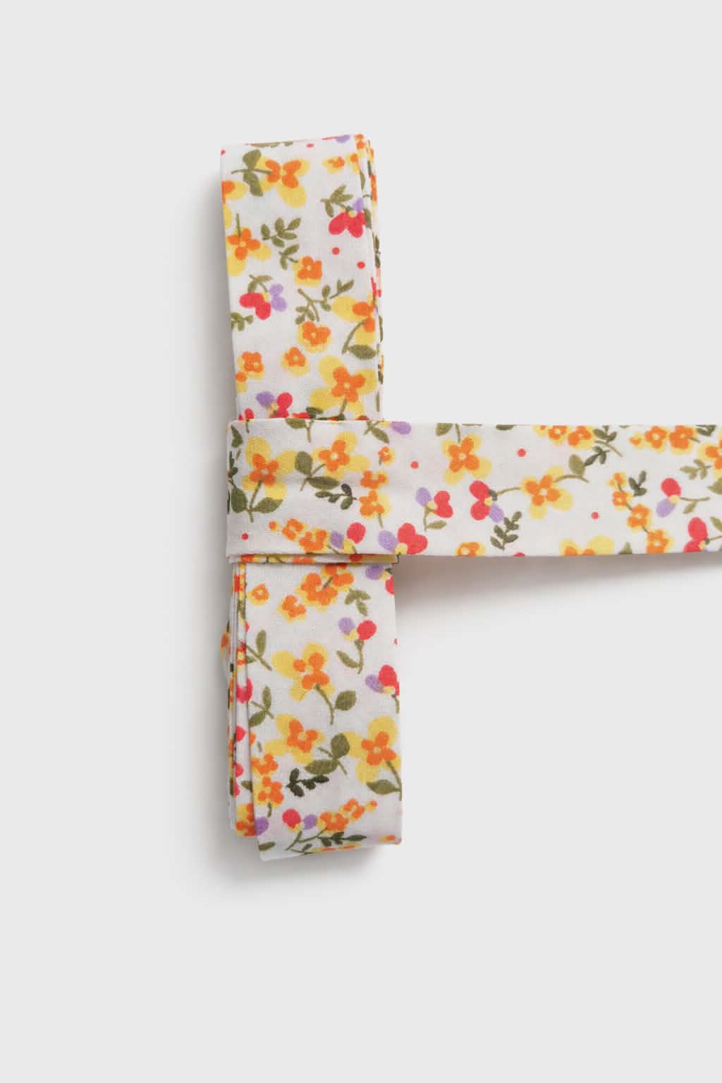 Biais motif fleurs
