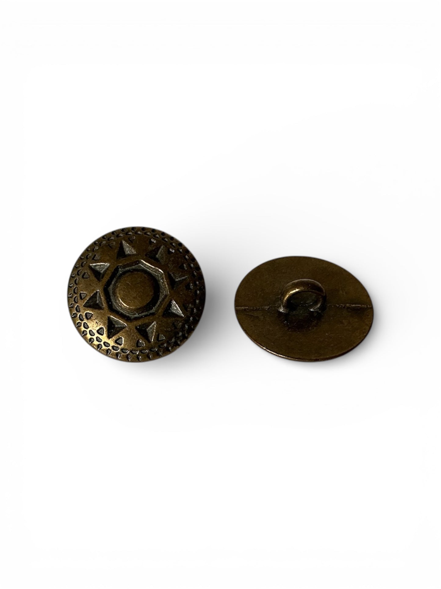 Boutons métallique étoile - marron - 2cm