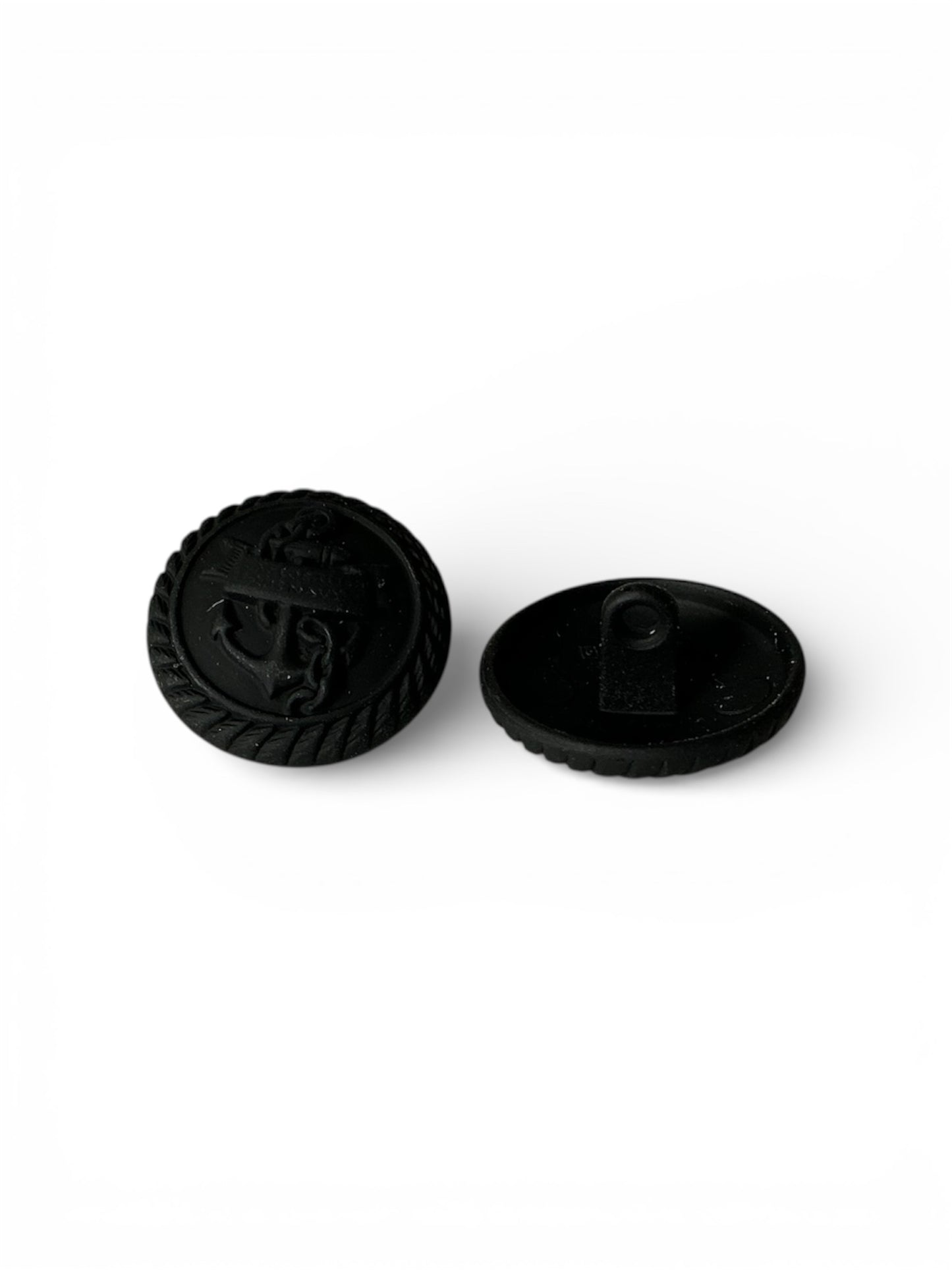 Boutons métalliques ancre - Noir - 2,5cm