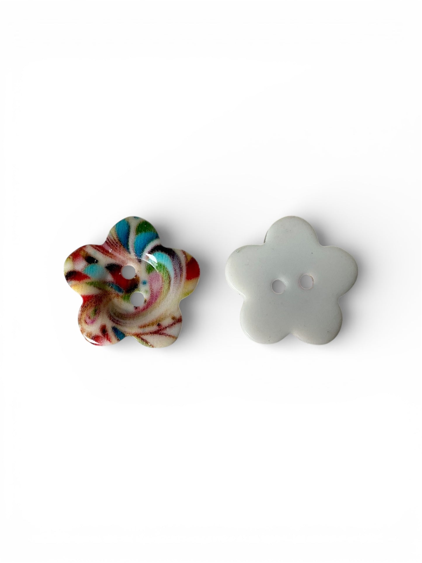 Boutons fleurs en plastique - 2cm