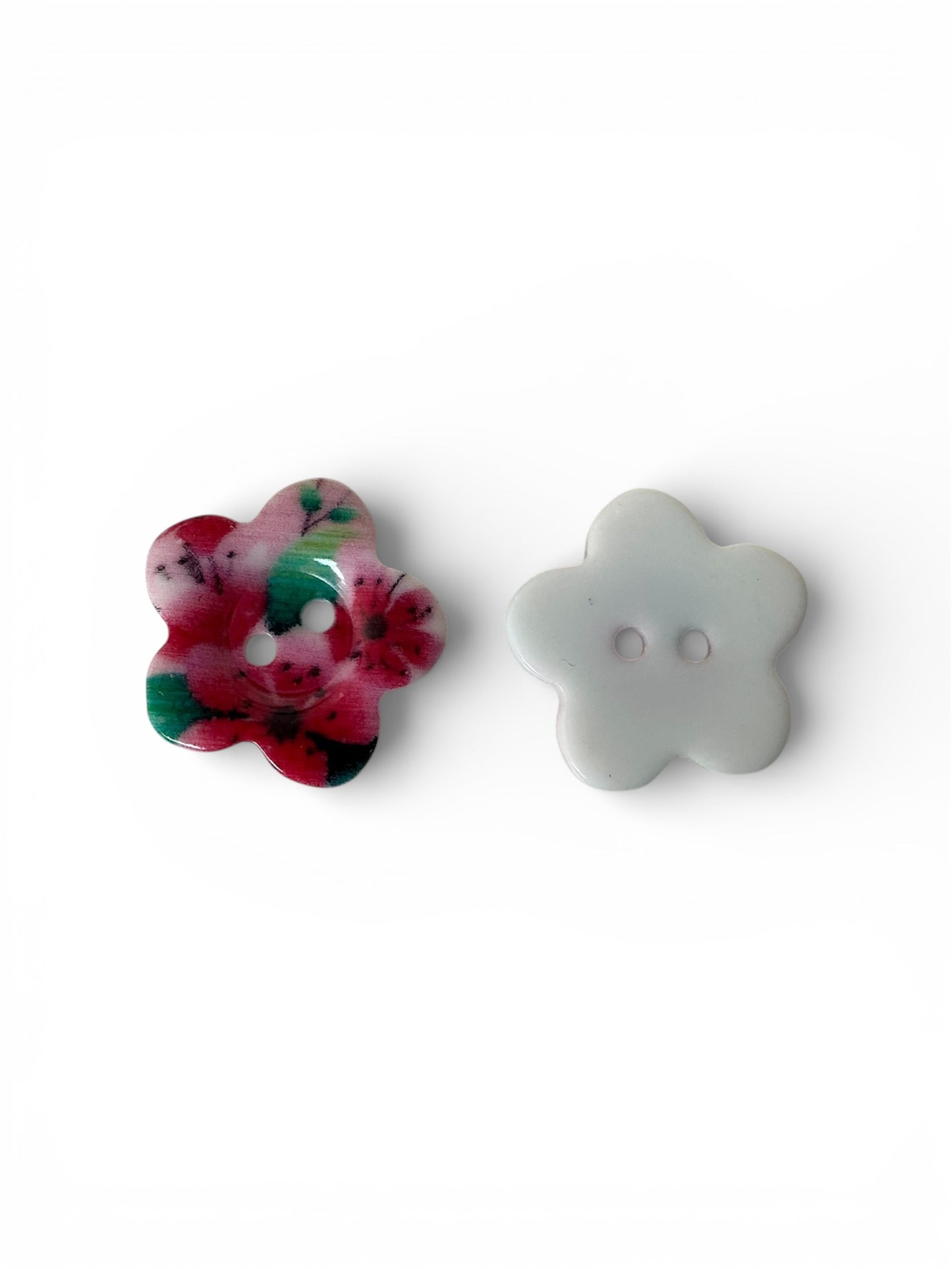 Boutons fleurs en plastique - 2cm