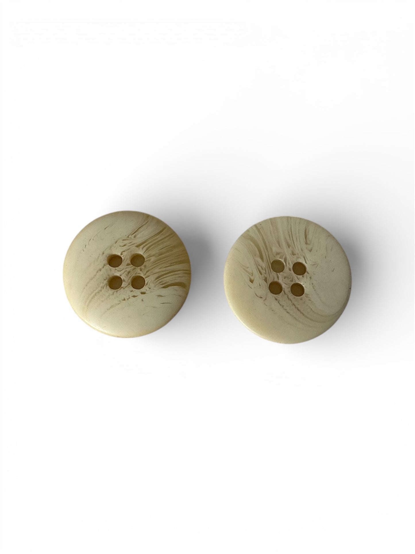 Boutons en plastique - beige - 2cm