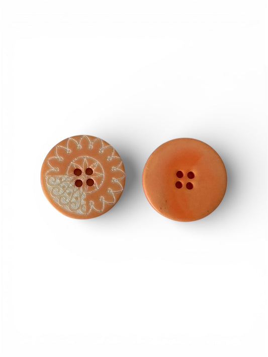 Boutons en plastique - Orange - 2cm