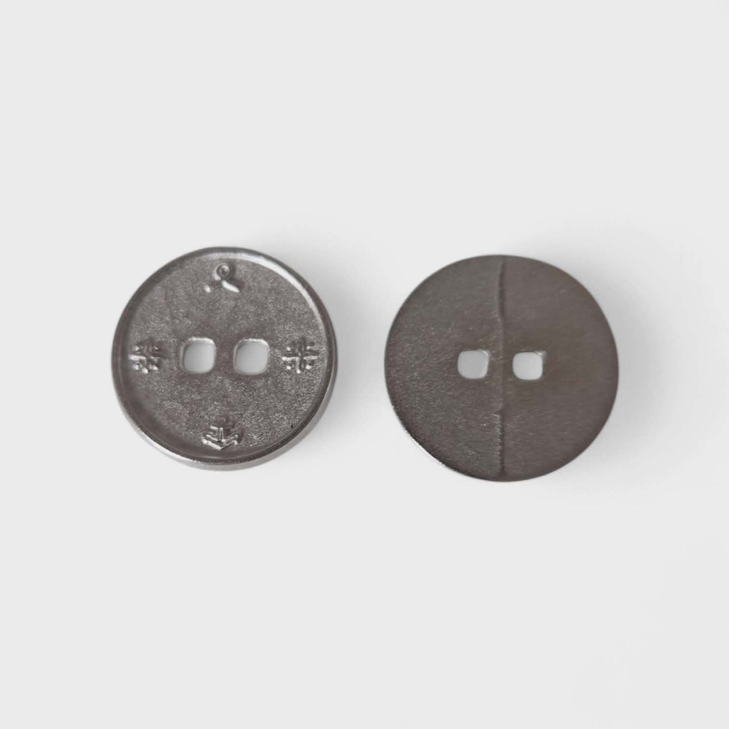 Boutons métallique - Gris - 1,7cm