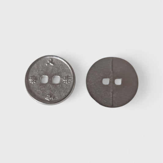 Boutons métallique - Gris - 1,7cm
