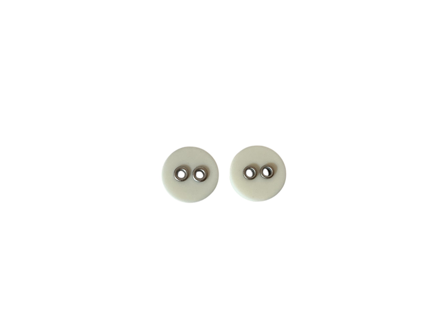 Boutons en plastique - Blanc crème - 1,5cm