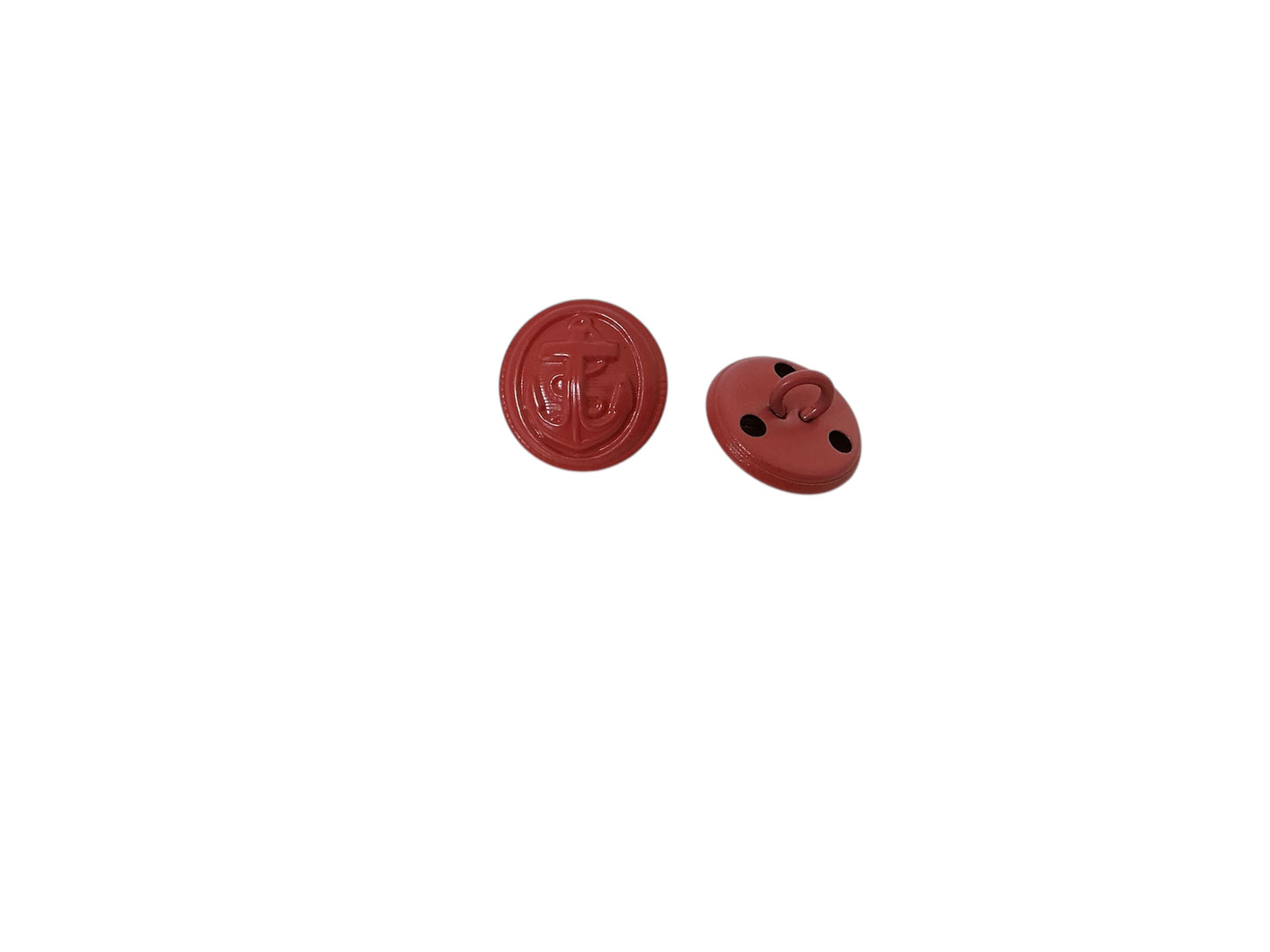 Boutons en plastique - Rouge corail - 1,5cm